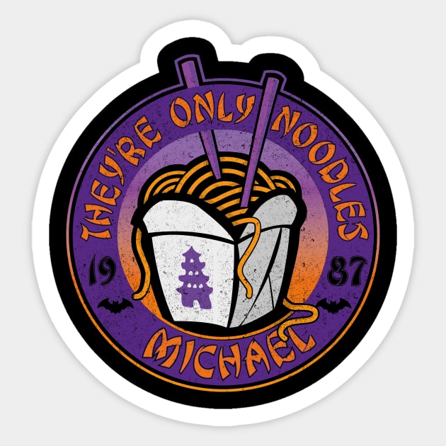 They're only Noodles, Michael (Halloween Special Edition) Sticker by BOEC Gear